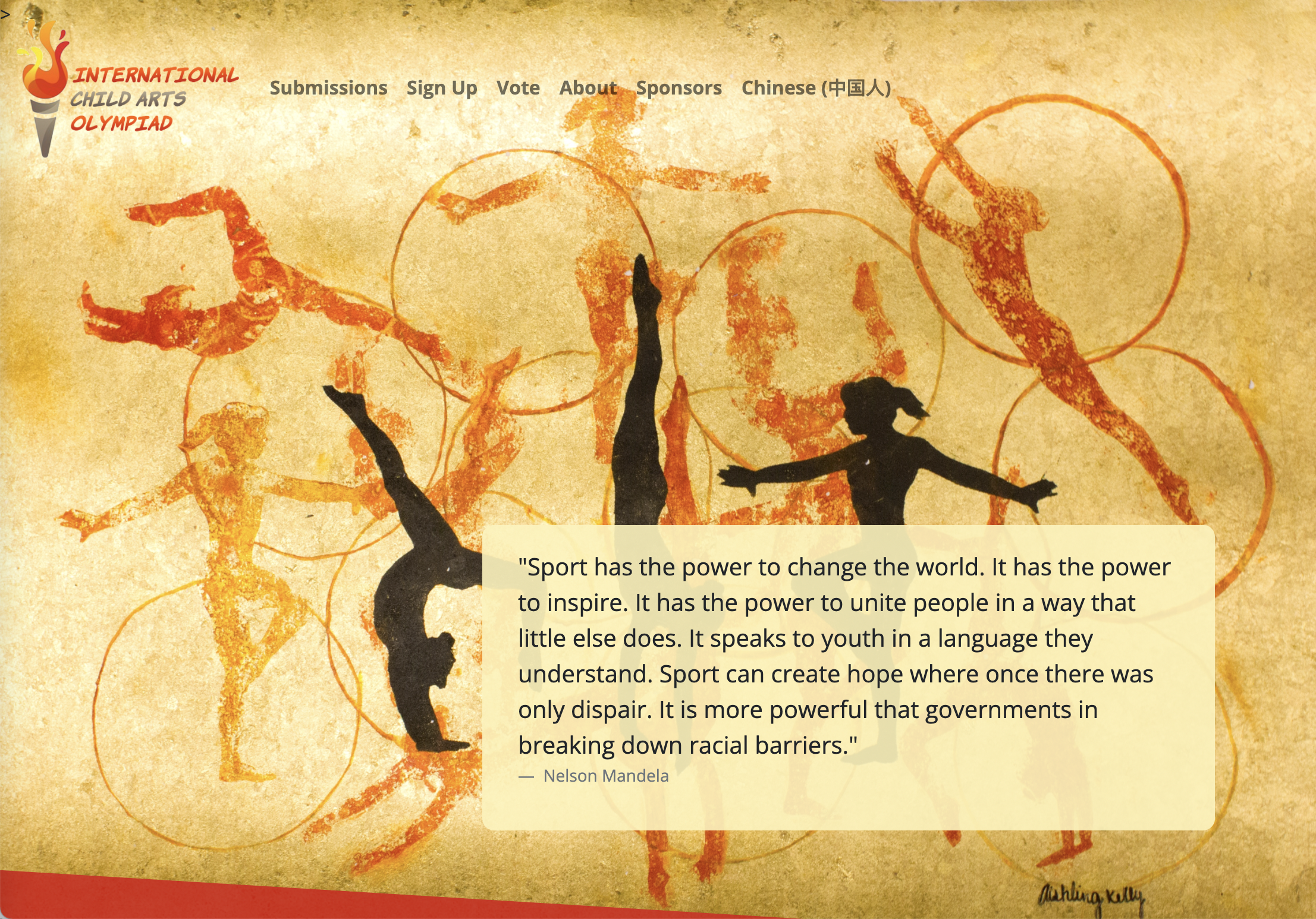 ICAF Arts Olympiad Homepage Redesign