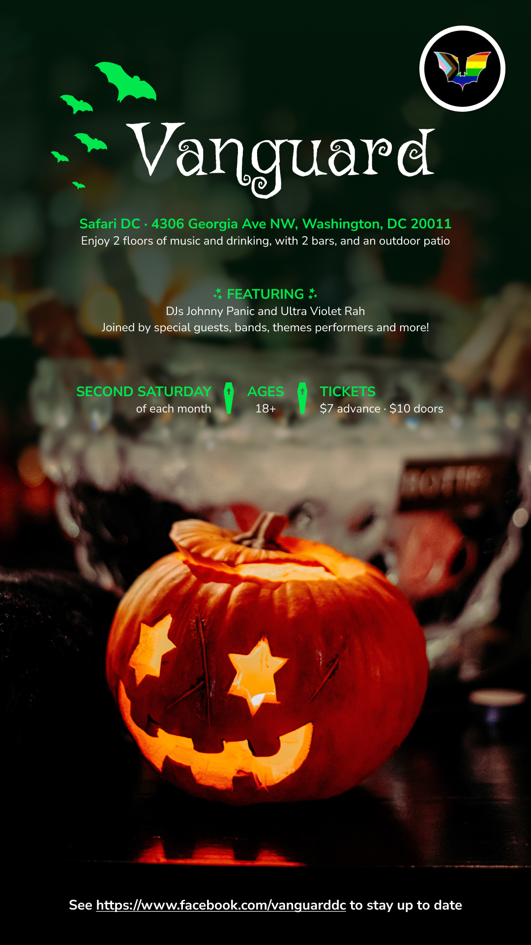 Event flyer design with pumpkin drink